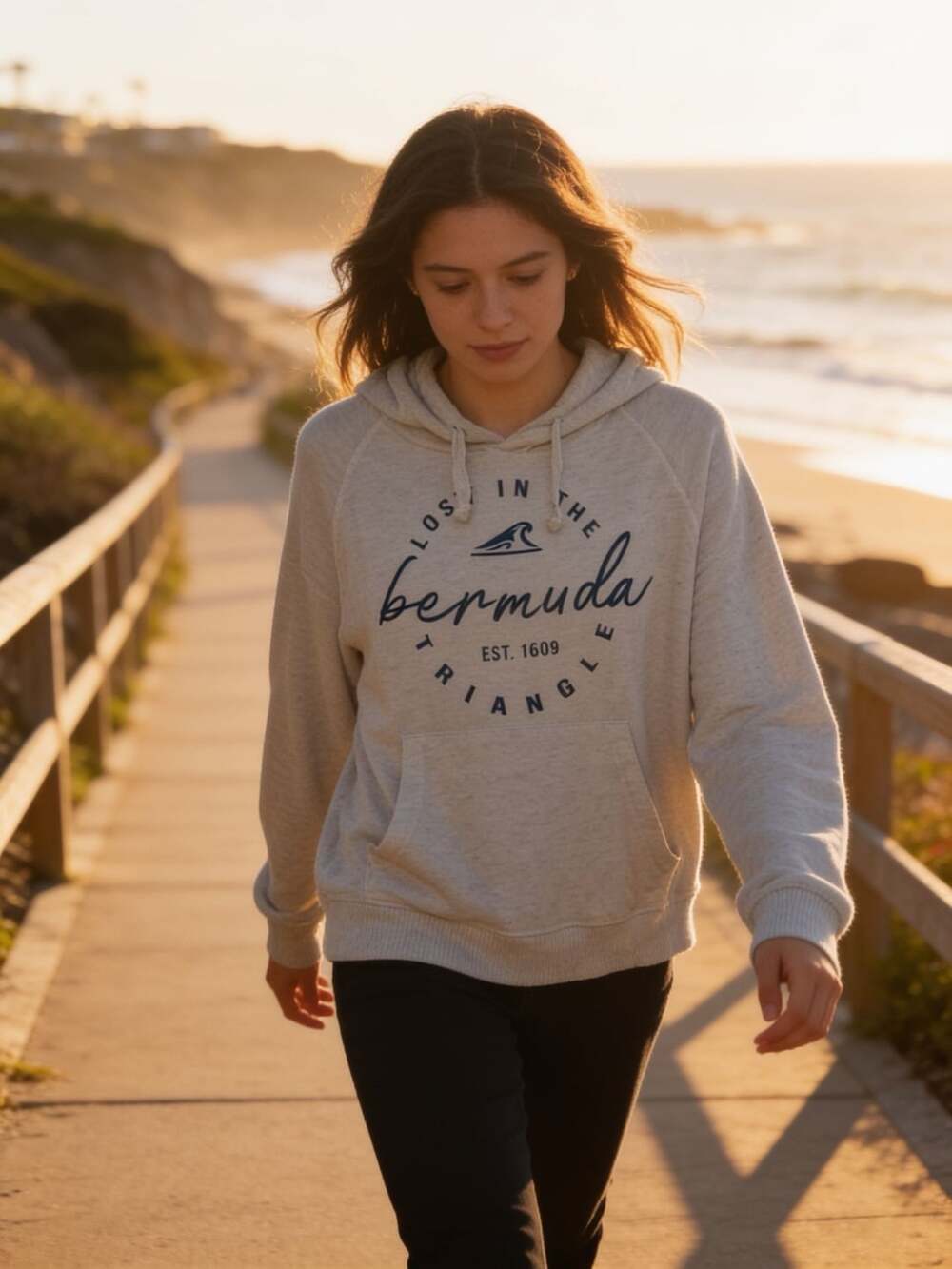 Ocean Drive Lost In The Bermuda Triangle Pullover Hoodie